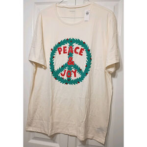 Old Navy “Peace & Joy” Holiday Graphic T-Shirt Unisex – Size XXL – NWT